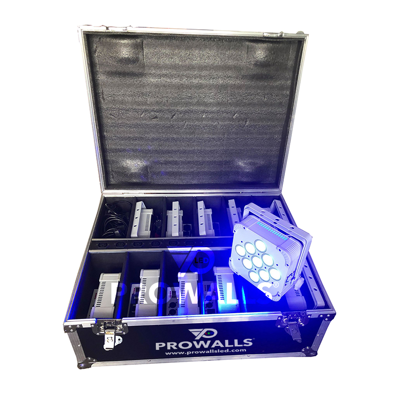 9*18w RGBWA UV 6in1 batería inalámbrica uplighting par