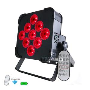 LED 9*18W RGBWA+UV Control remoto inalámbrico alimentado por batería LED Uplighting